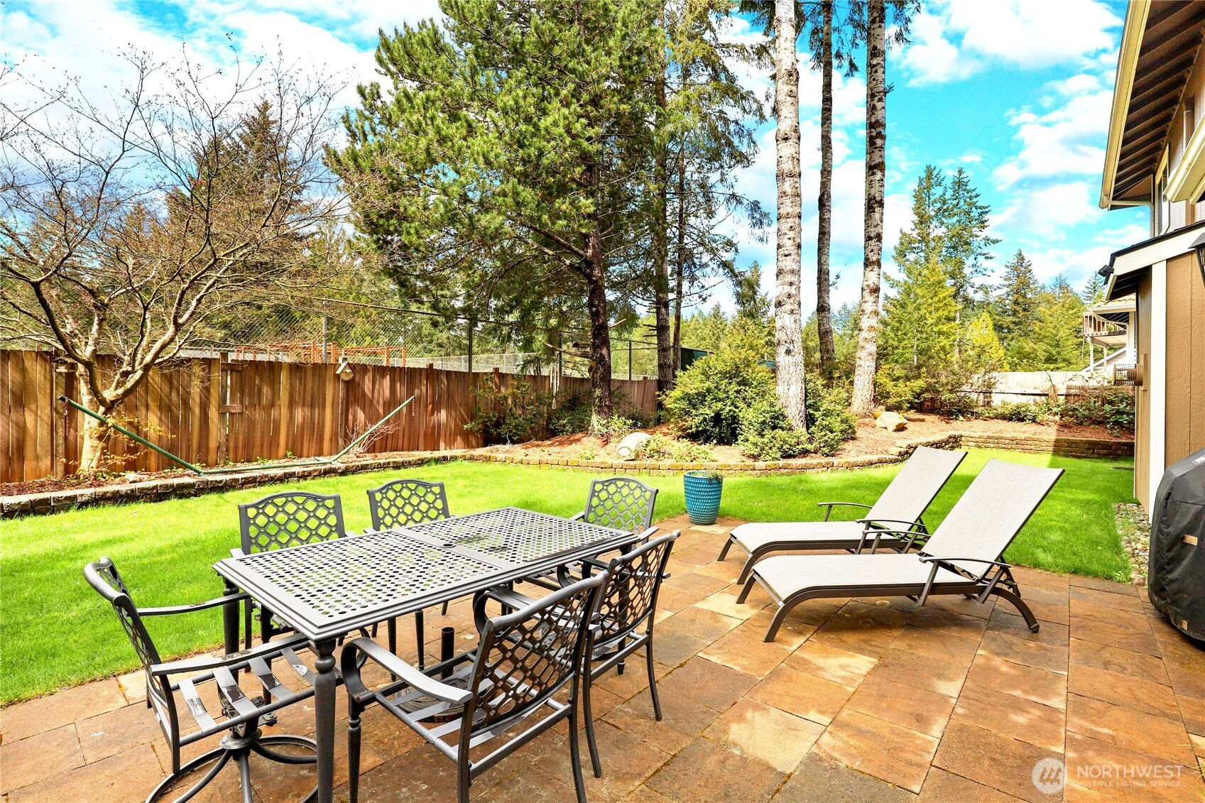 21 East Michelle Court Union, WA 98592 - Photo 25 of 33 a view of backyard with swimming pool and patio