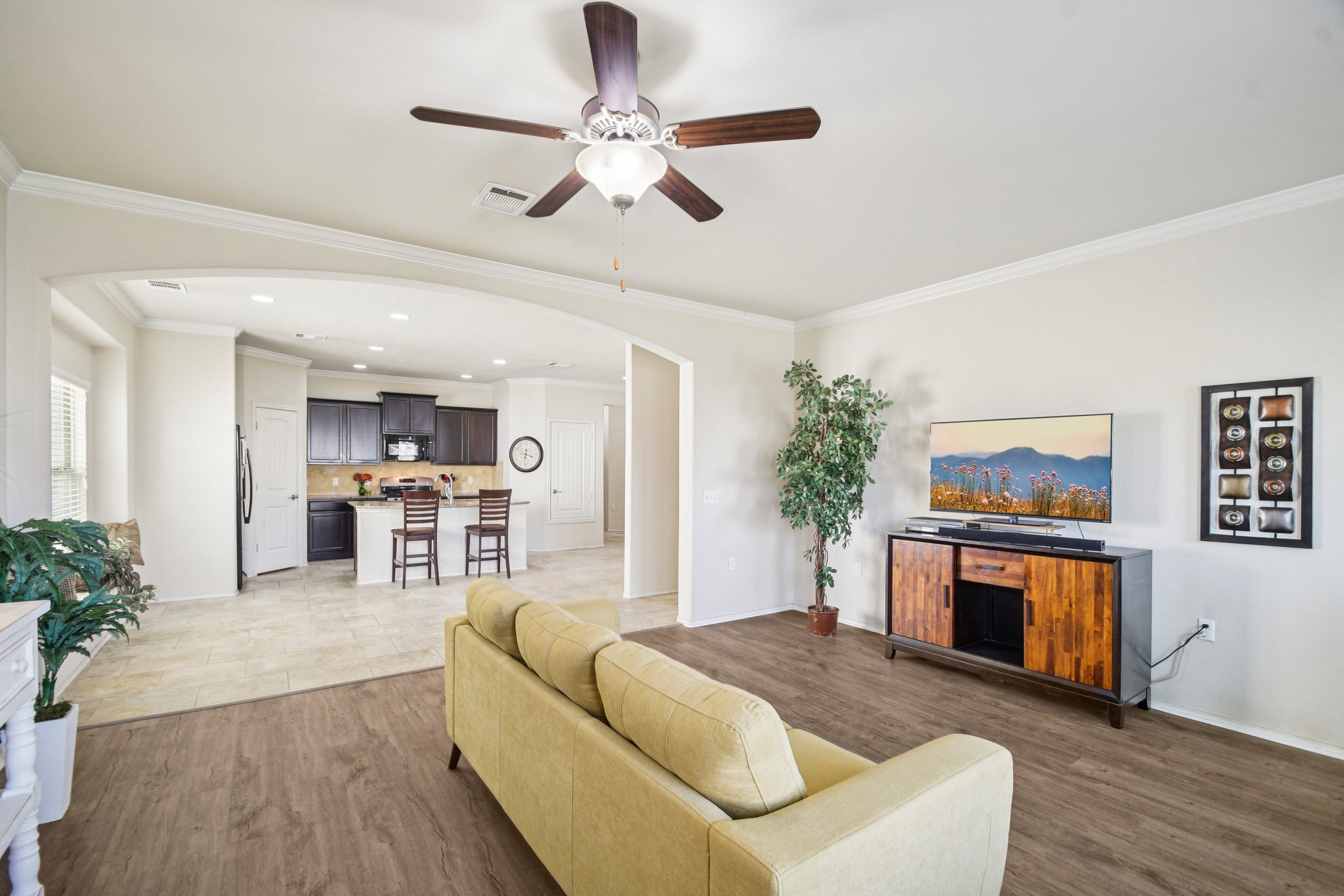 10221 Pinnacle Crest Loop Austin, TX 78747 - Photo 9 of 19 a living room with furniture and a fireplace