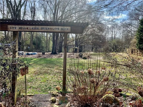 a view of a garden