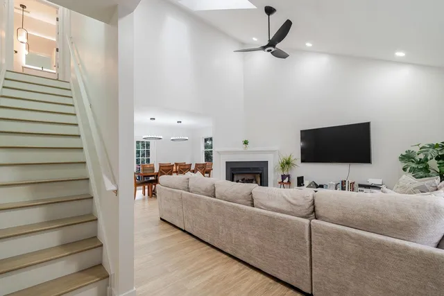 a living room with furniture and a couch