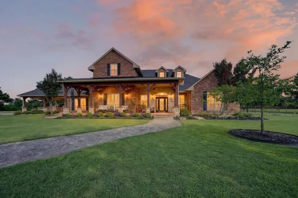 a house view with a garden space