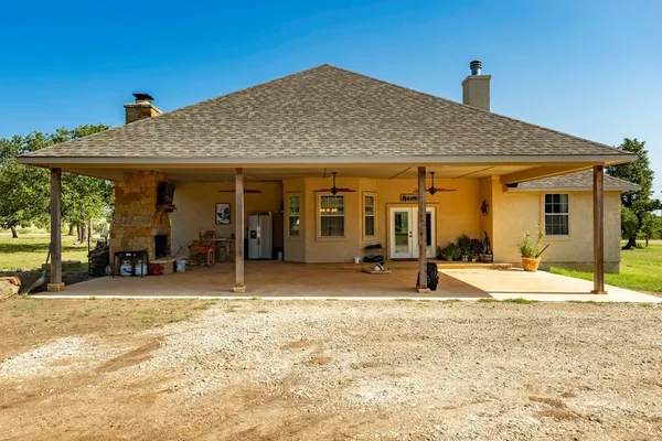 a view of a house with patio