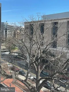 a view of a building from a window