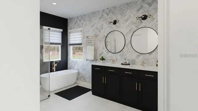 a bedroom with a bed and a balcony