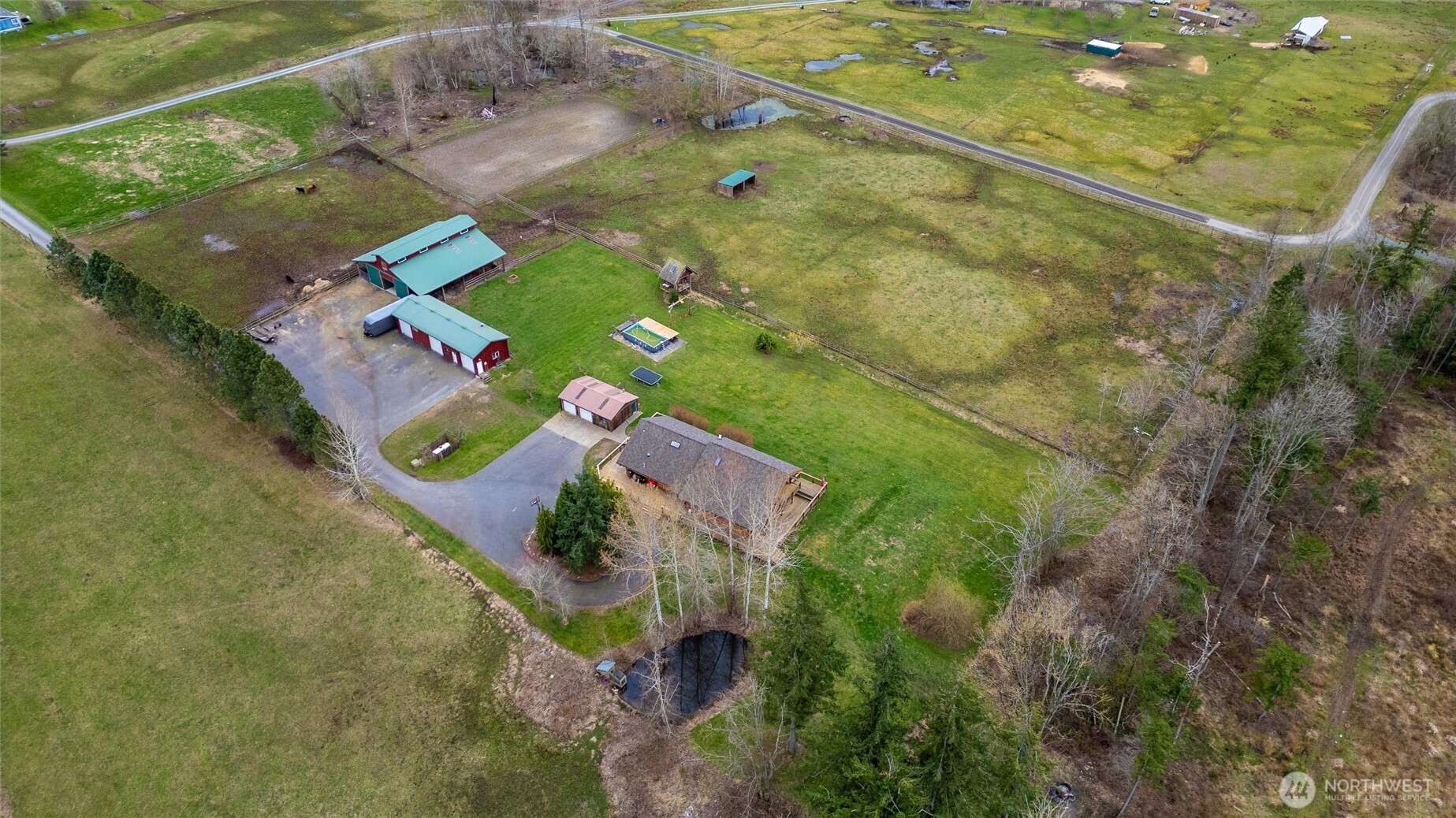 3883 Everett Road Ferndale, WA 98248 - Photo 40 of 40 an aerial view of a residential houses with outdoor space