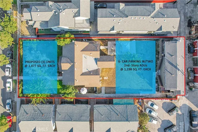 an aerial view of a city