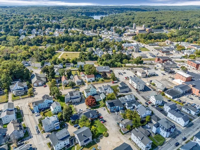 an aerial view of a city with lots of residential buildings