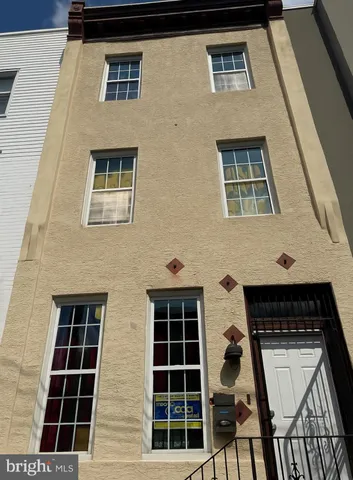 a front view of a building