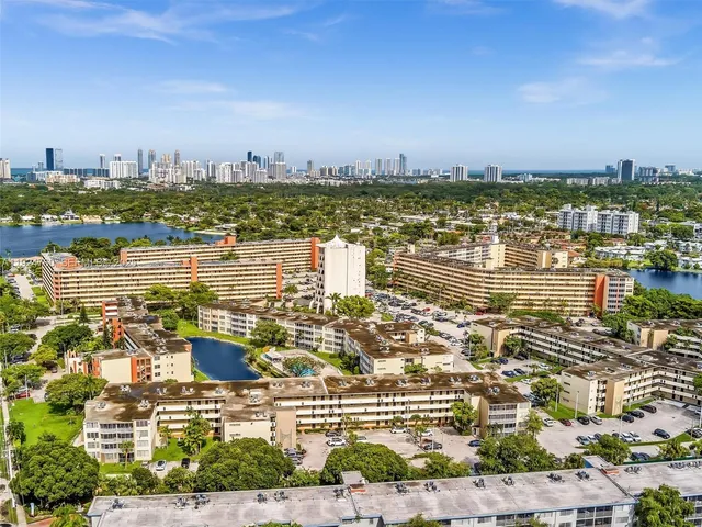 a view of a city with tall buildings