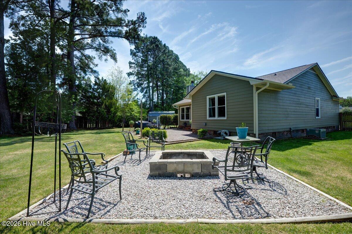 109 Quail Ridge Road Havelock, NC 28532 - Photo 39 of 42 Large fenced backyard, fire pit space