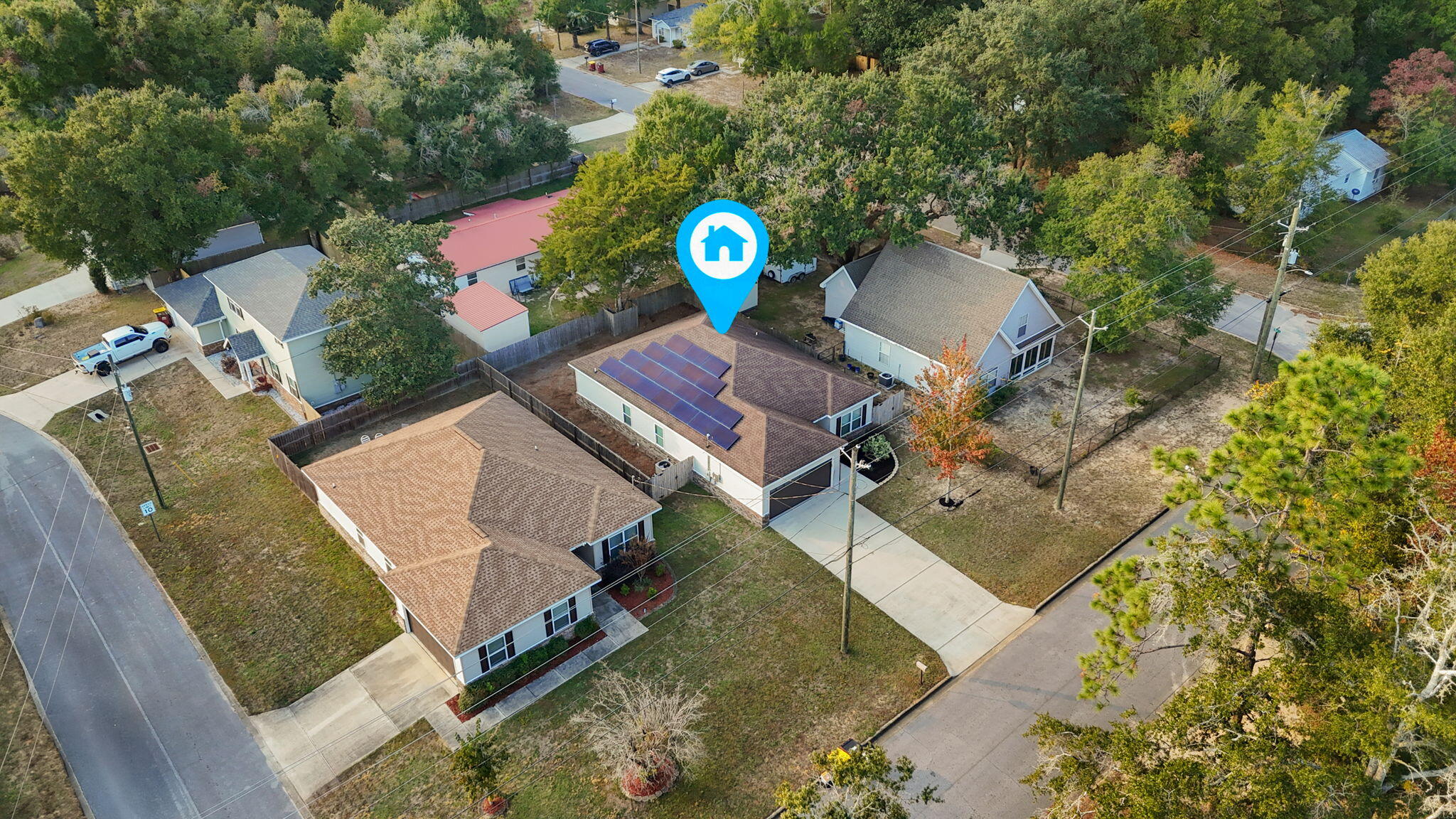438 Brackin Street Crestview, FL 32539 - Photo 20 of 26 an aerial view of a house with swimming pool and outdoor space