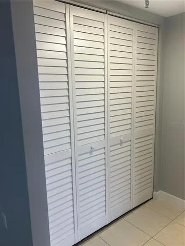 a view of a bathroom with a window