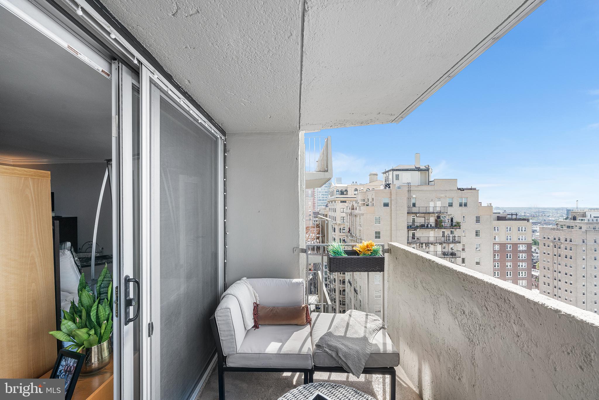 226-30 West Rittenhouse Square, Unit 2308 Philadelphia, PA 19103 - Photo 9 of 30 a view of a balcony with furniture