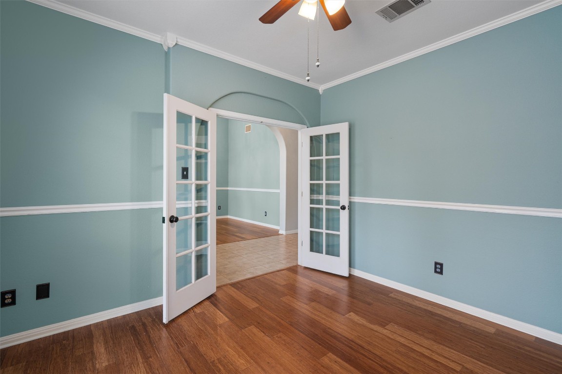 318 Ridge Run Drive Georgetown, TX 78628 - Photo 34 of 39 If features french doors and could easily be used as bedroom as well.
