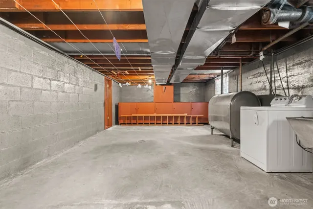 a view of storage and utility room