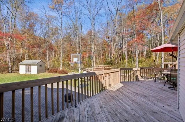 a view of a wooden chairs with two chairs