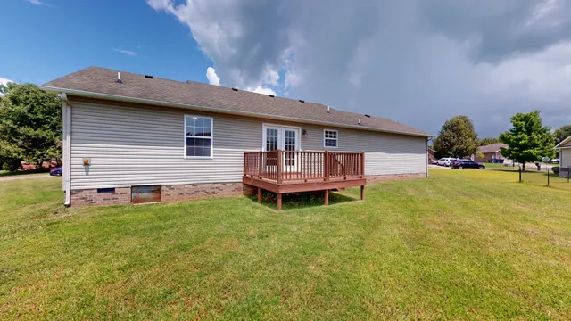 a house view with a garden space