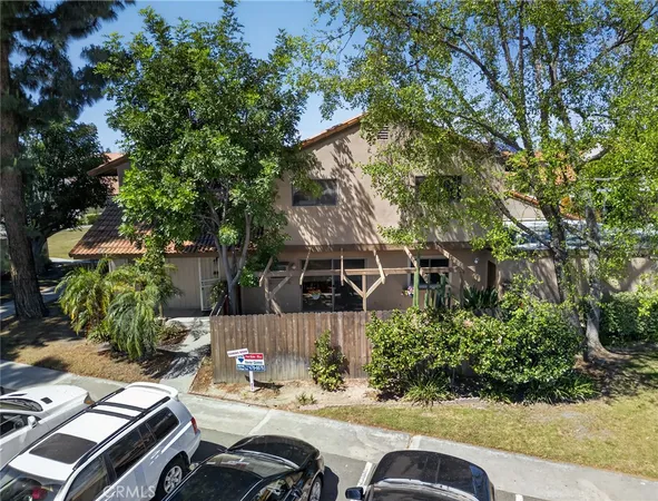 an outdoor space with furniture