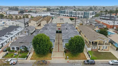 an aerial view of multiple houses