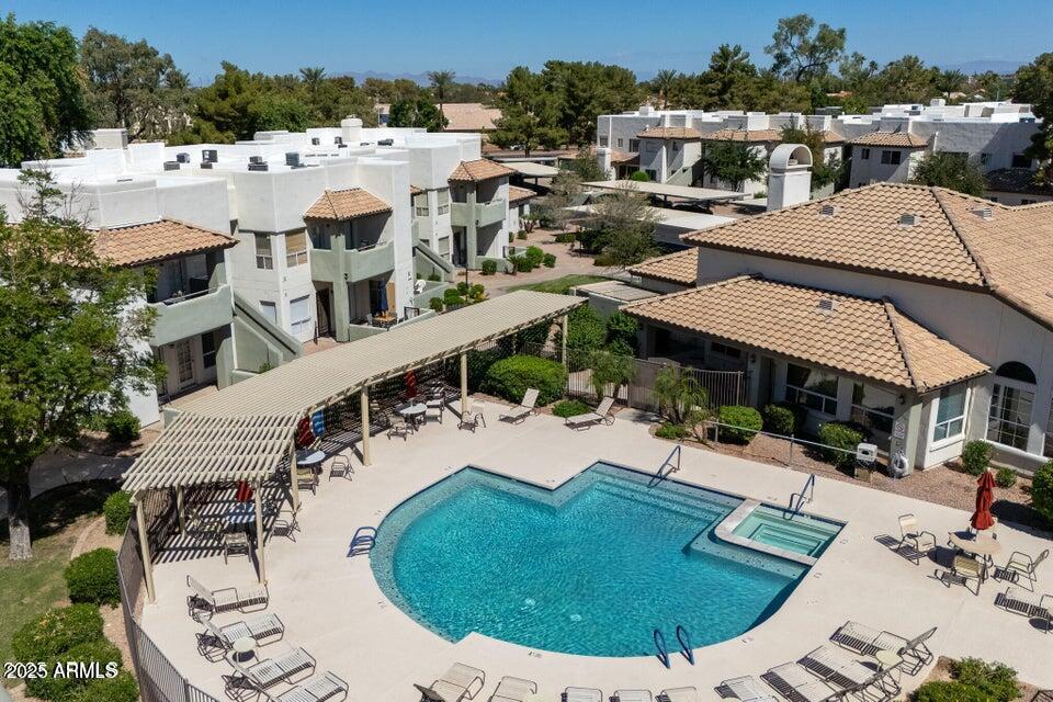 1825 West Ray Road, Unit 2082 Chandler, AZ 85224 - Photo 2 of 37 an aerial view of a house with outdoor space