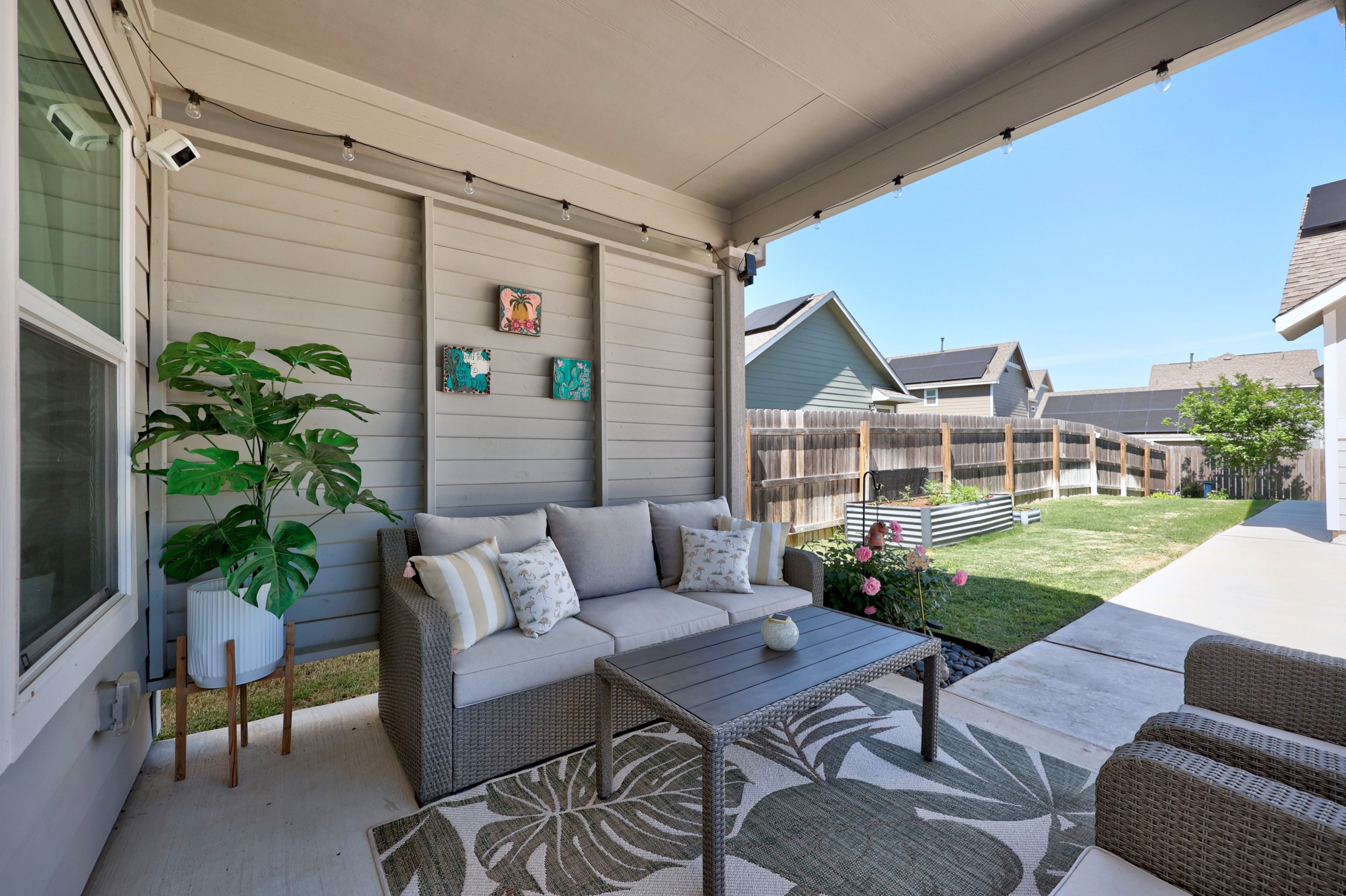 1500 Linwood Street Leander, TX 78641 - Photo 25 of 38 a balcony with furniture and a garden