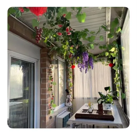 a potted plant sitting in front of a house