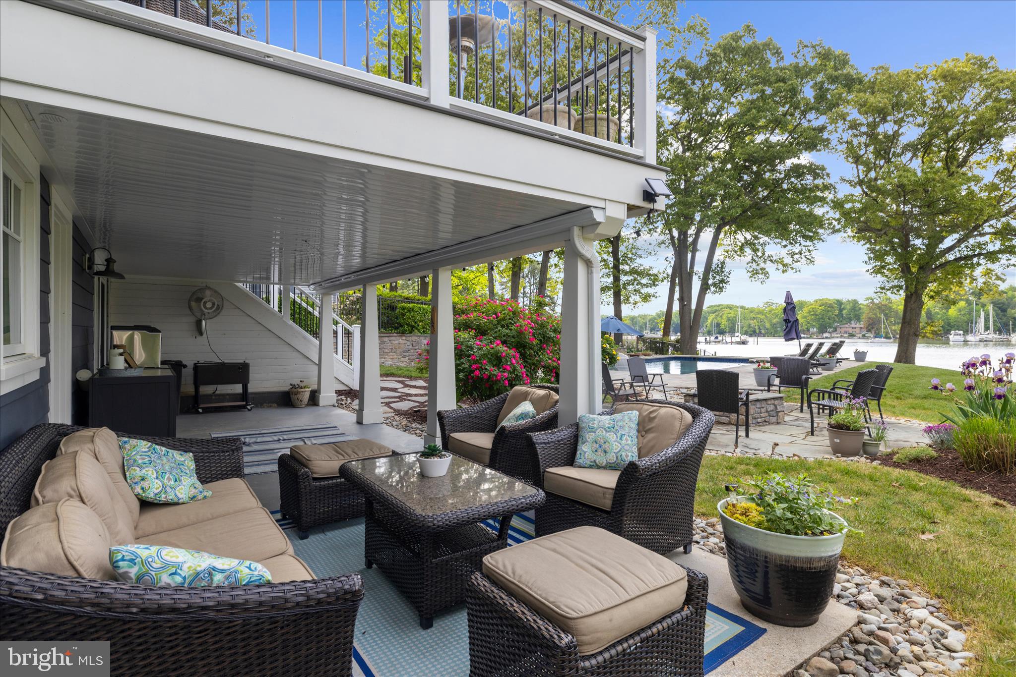 3815 Outrigger Drive Edgewater, MD 21037 - Photo 64 of 114 a view of a patio with couches chairs and a potted plant