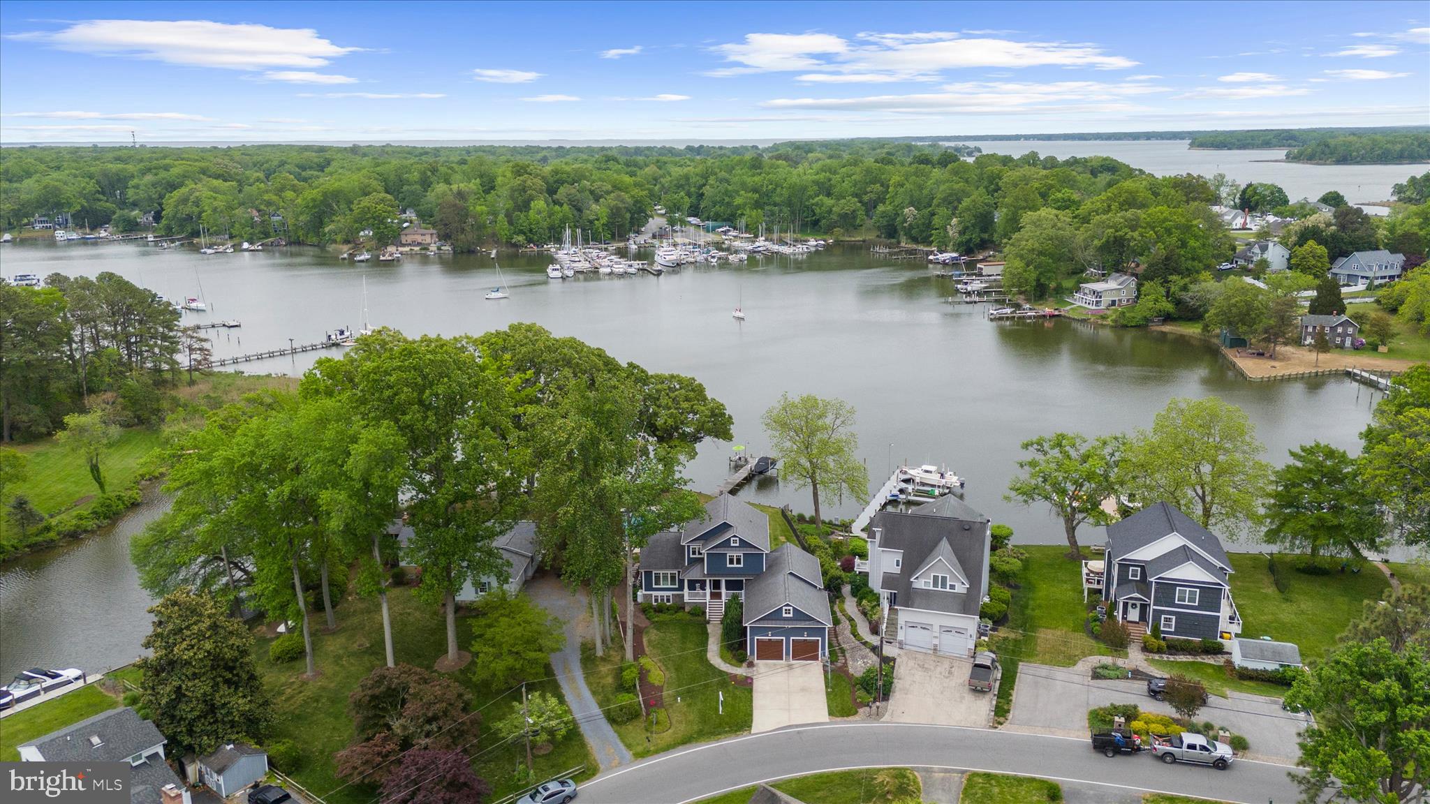 3815 Outrigger Drive Edgewater, MD 21037 - Photo 88 of 114 an aerial view of lake residential house with outdoor space and trees all around