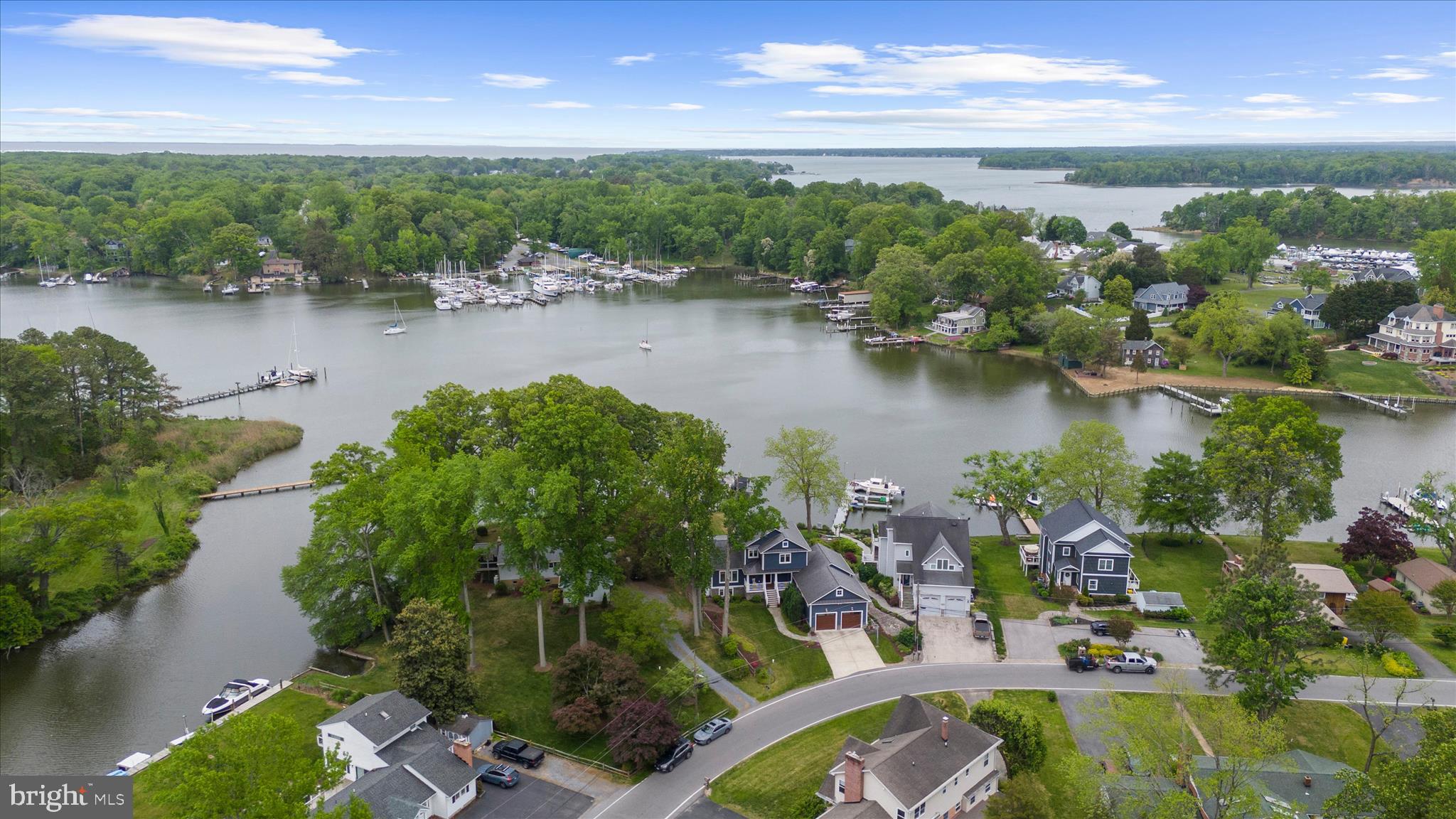 3815 Outrigger Drive Edgewater, MD 21037 - Photo 91 of 114 an aerial view of a house with a yard and lake view