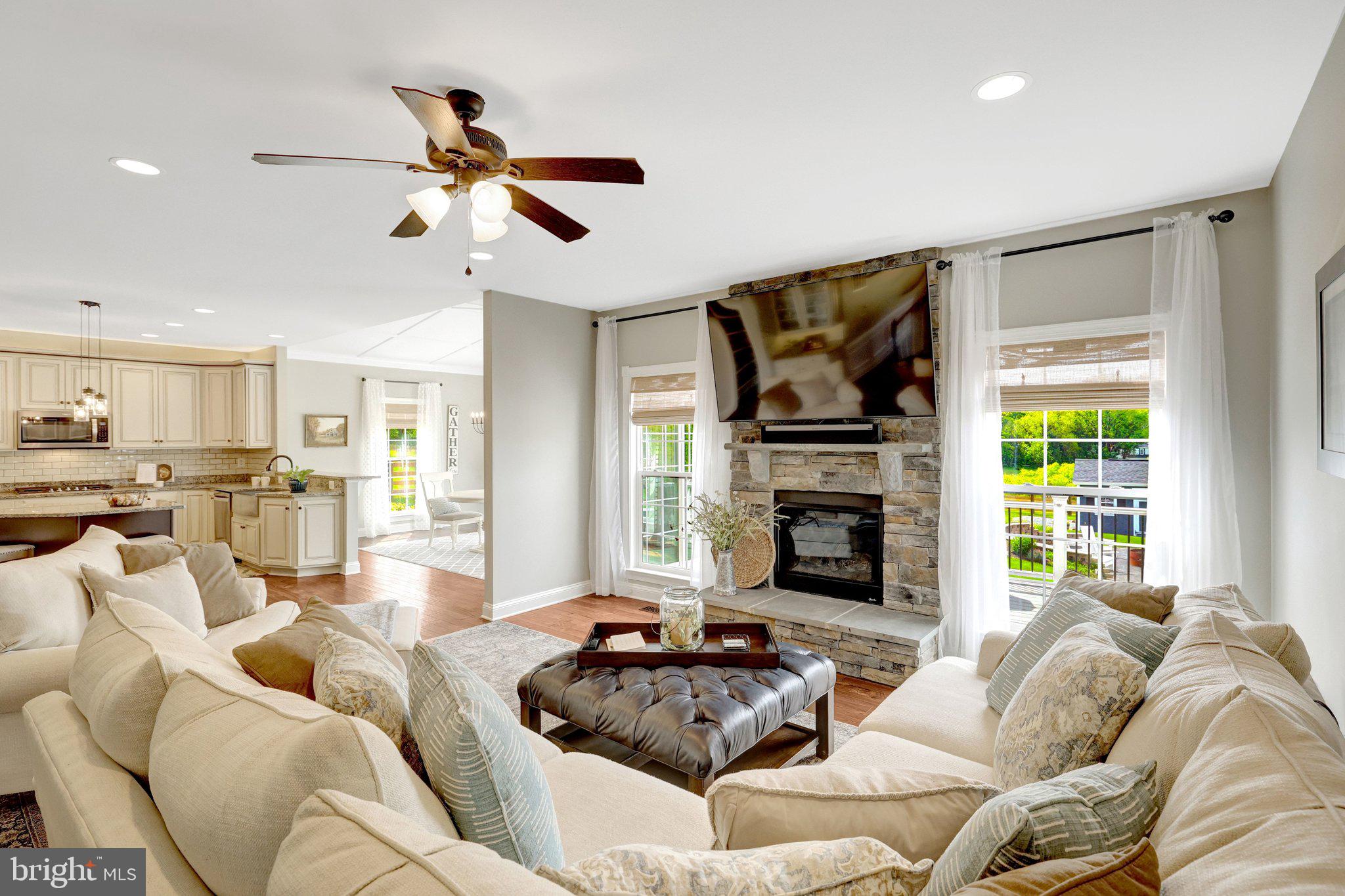 15002 Mountain Road Purcellville, VA 20132 - Photo 11 of 60 Sun Filled Family Room with Stone Fireplace