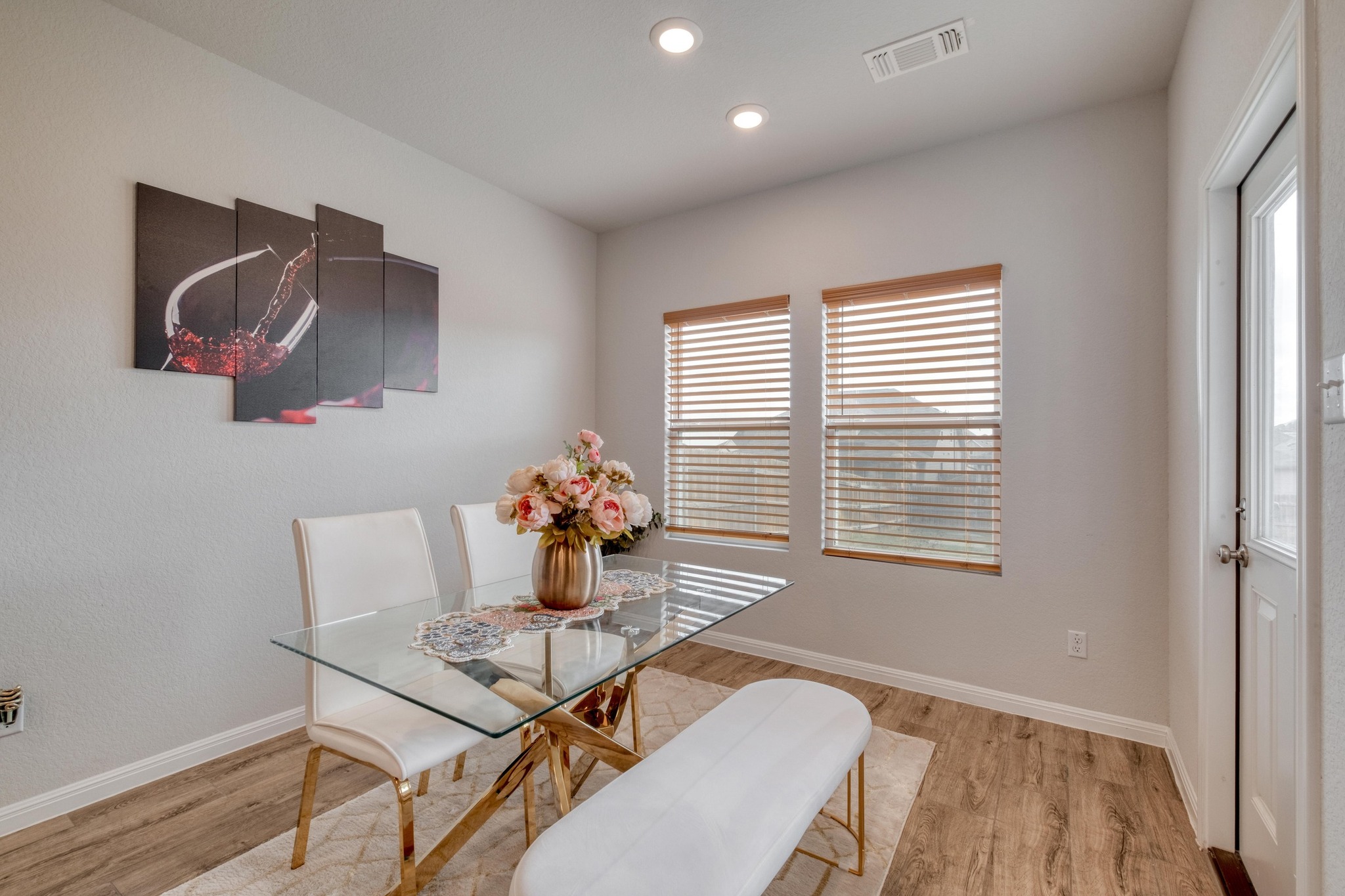 19425 Forman Drive Pflugerville, TX 78660 - Photo 9 of 25 Dining area with light wood-style floors, healthy amount of natural light, and recessed lighting