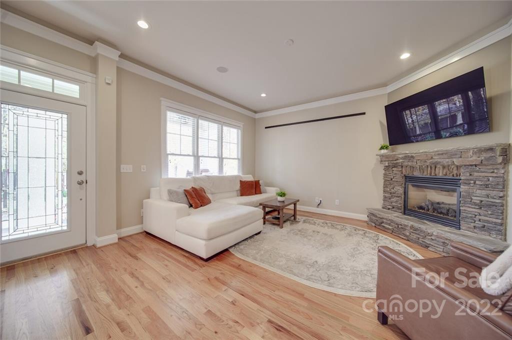 220 Mills Lane Fort Mill, SC 29708 - Photo 3 of 42 a living room with furniture and a fireplace