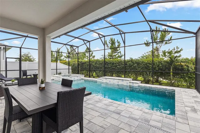 a outdoor view with a sitting space