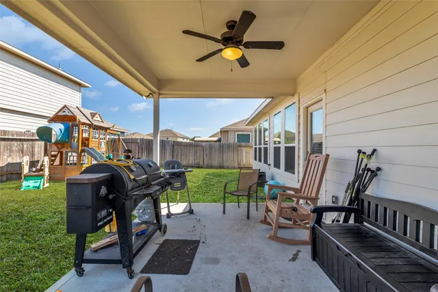 a view of an outdoor sitting area