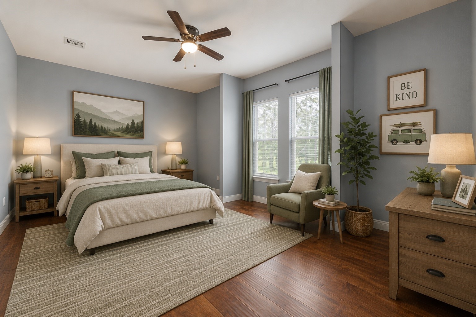 20531 Faye Tomball, TX 77377 - Photo 27 of 43 a bedroom with a bed and wooden floor