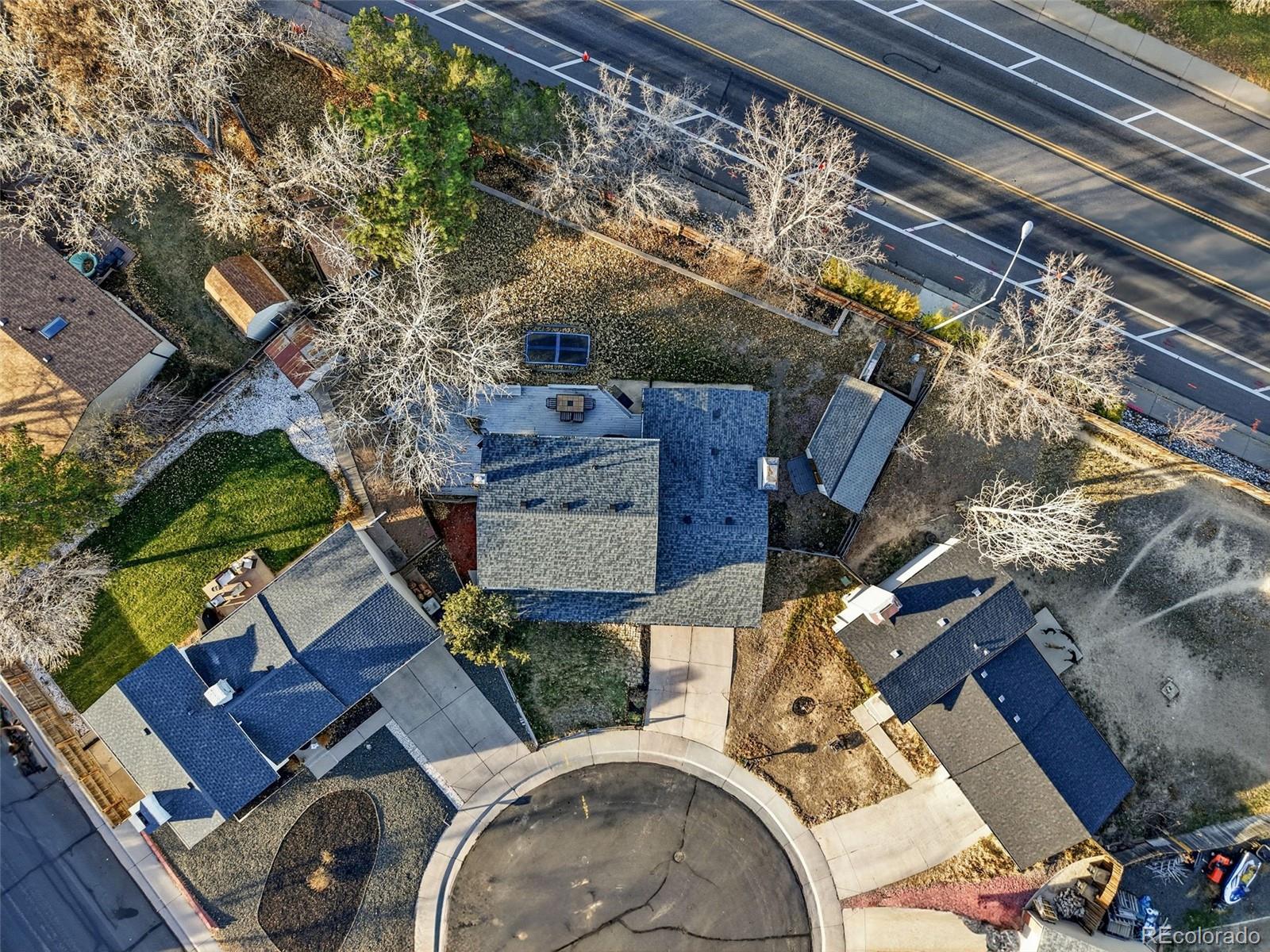 4993 East 111th Place Thornton, CO 80233 - Photo 45 of 50 an aerial view of a house with a garden