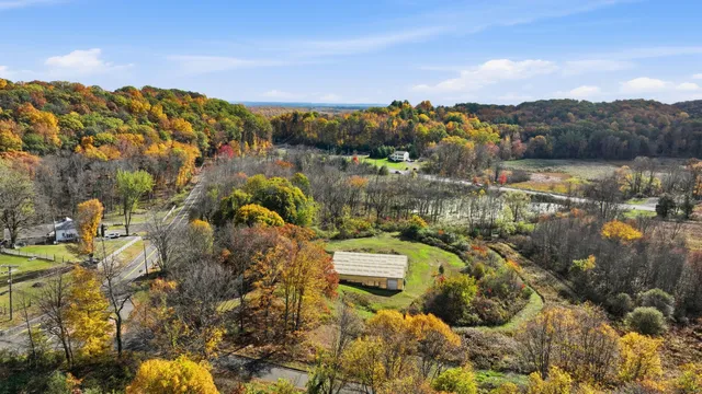 a view of a lake with a mountain