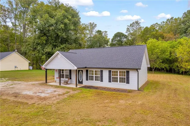 a house that has a tree in it