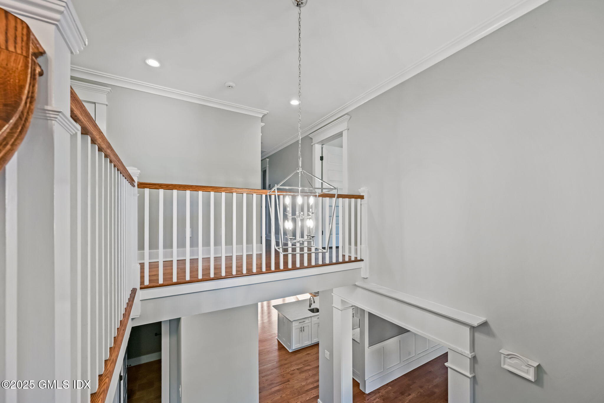 12 Old Wagon Road Old Greenwich, CT 06870 - Photo 29 of 57 a view of staircase with railing and white walls