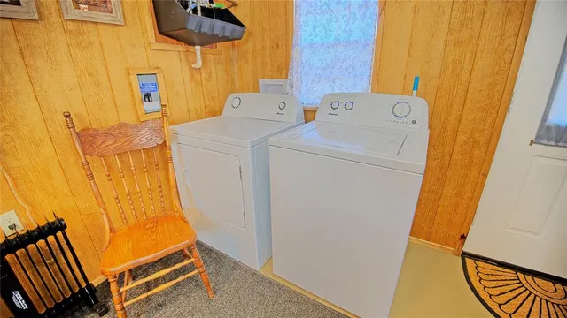 a view of a bench in the backyard