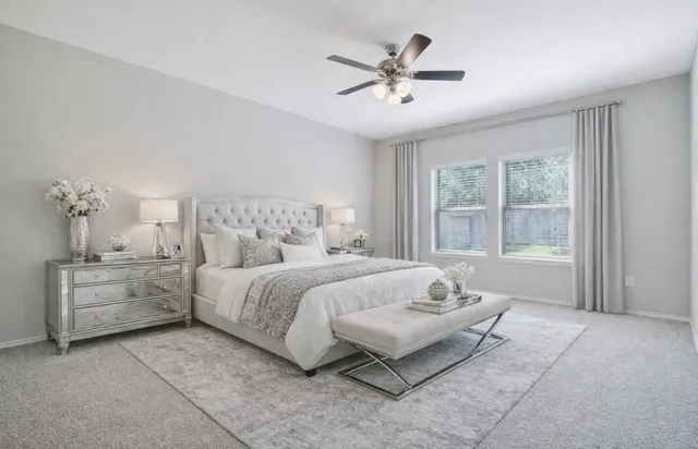 a bathroom with a double vanity sink and mirror