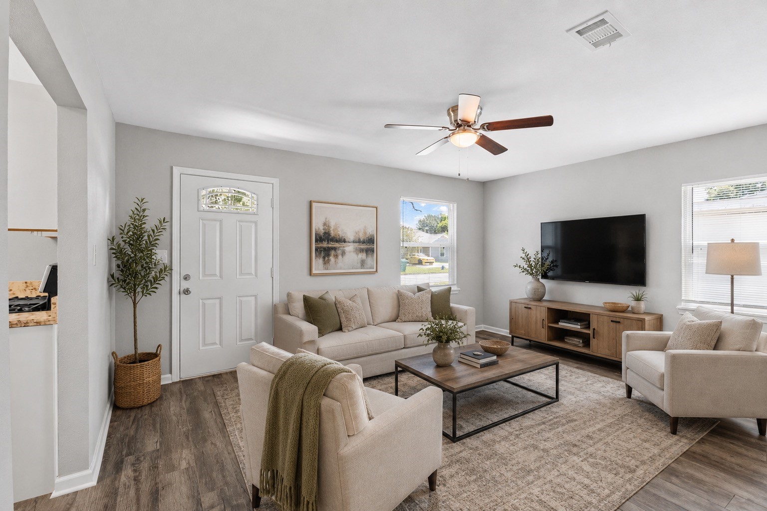 4838 Van Fleet Street Houston, TX 77033 - Photo 3 of 19 Virtually staged living room.
