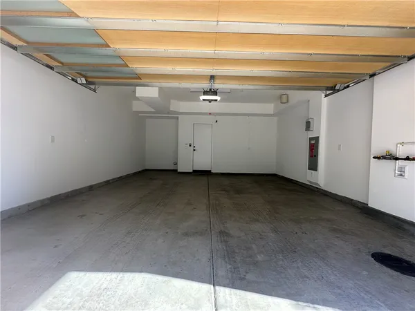 a view of a garage