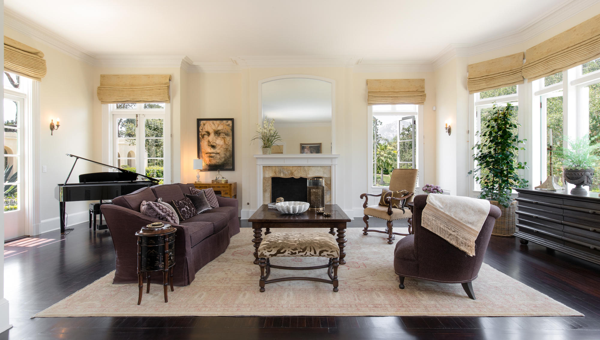 1041 Mission Ridge Road Santa Barbara, CA 93103 - Photo 6 of 31 Grand living room with high ceiling