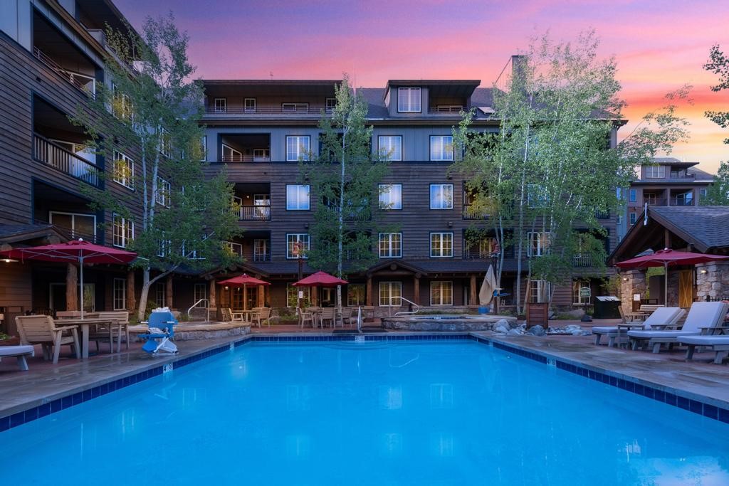 100 Dercum Square, Unit 8329 Keystone, CO 80435 - Photo 22 of 28 Pool at Sunset