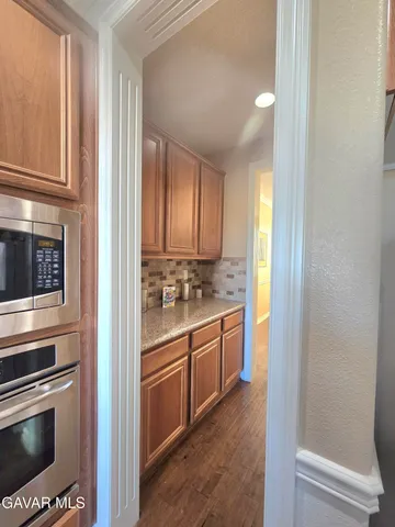 a view of a terrace with furniture