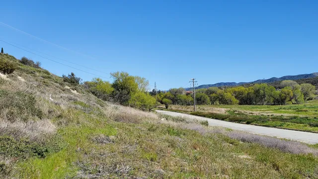 a view of a sky from a yard