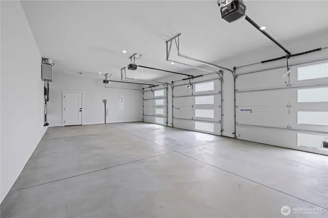 a view of a garage