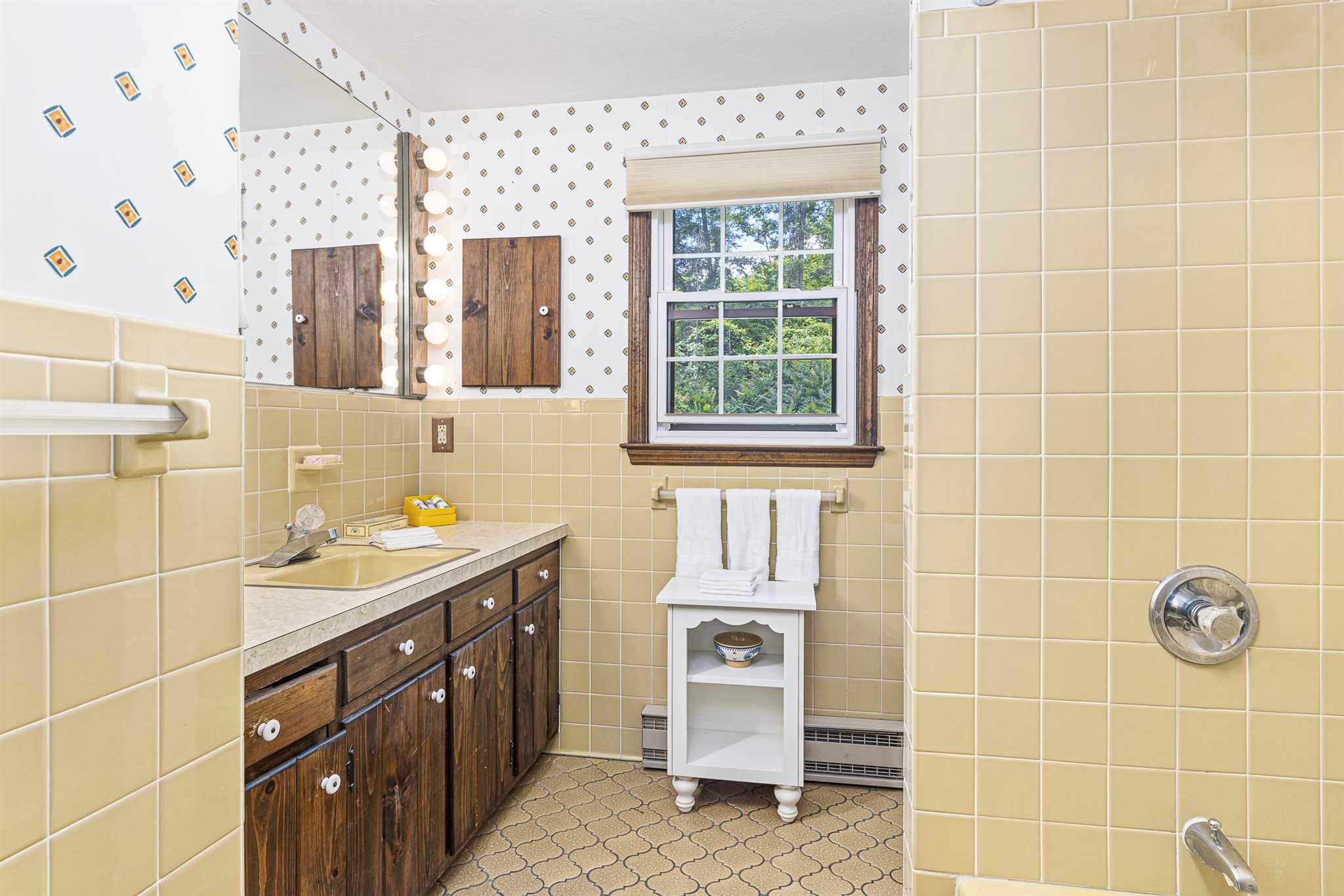 7 Kerr Road Rhinebeck, NY 12572 - Photo 15 of 21 a bathroom with a granite countertop sink a toilet a mirror and shower