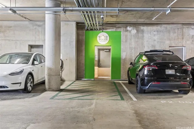 a view of a car garage
